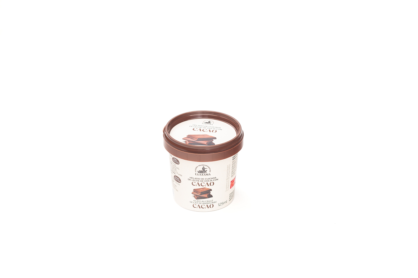 Helado de cuajada con cacao Ultzama 125 ml