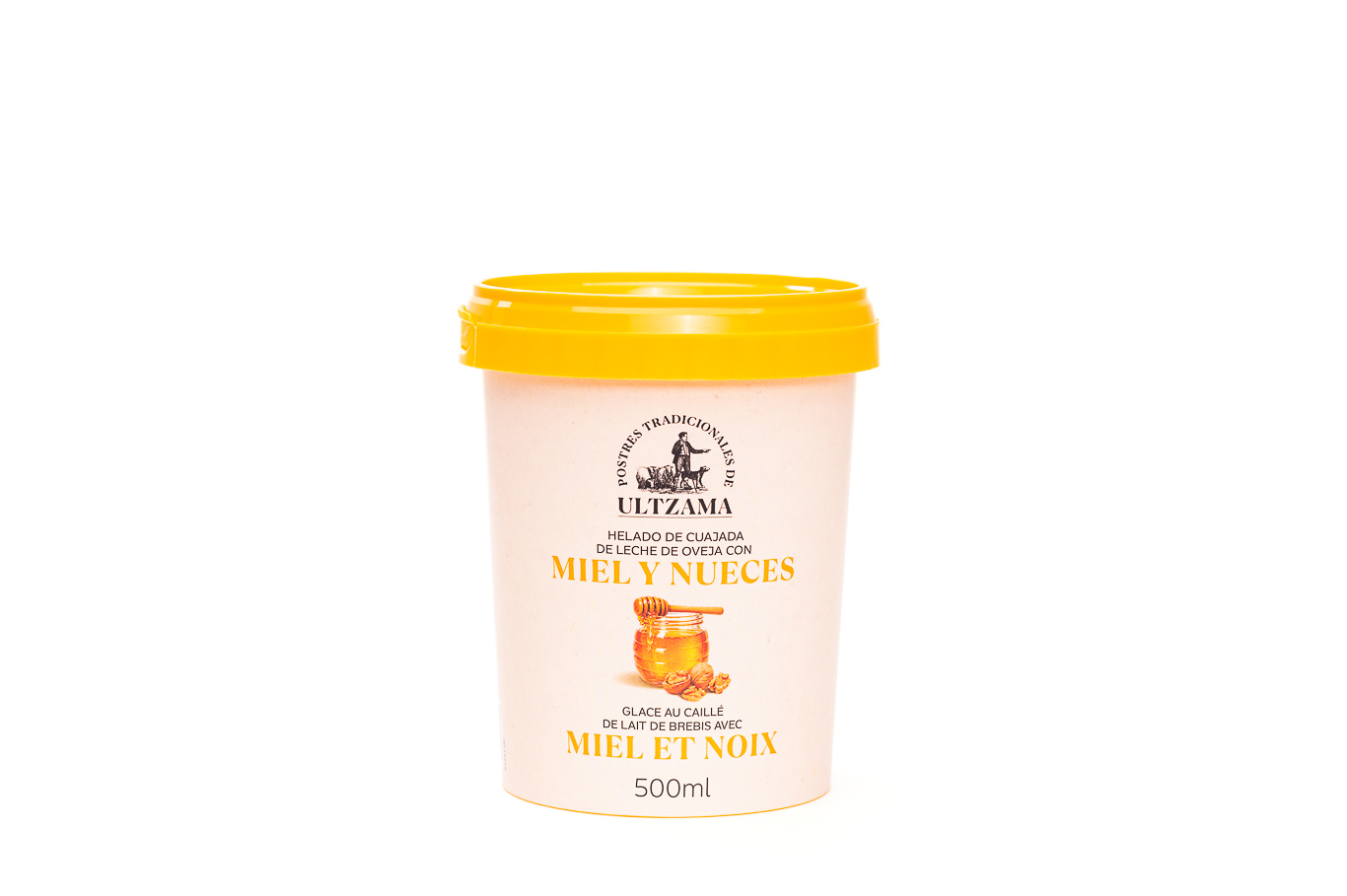 Helado Ultzama cuajada miel y nueces 500 ml